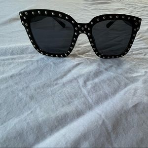 Studded black women’s sunglasses